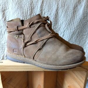 Born Tarklin Brown Leather Ankle Boots